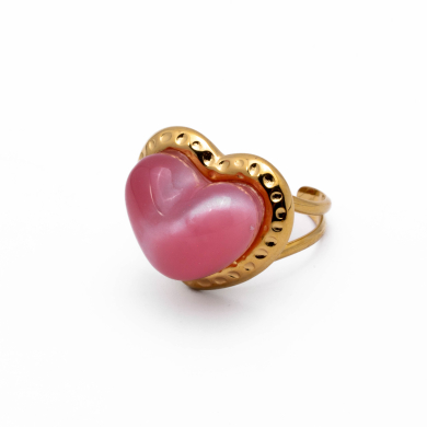 ANILLO ZO14207R DORADO+ROSA Acero Inoxidable