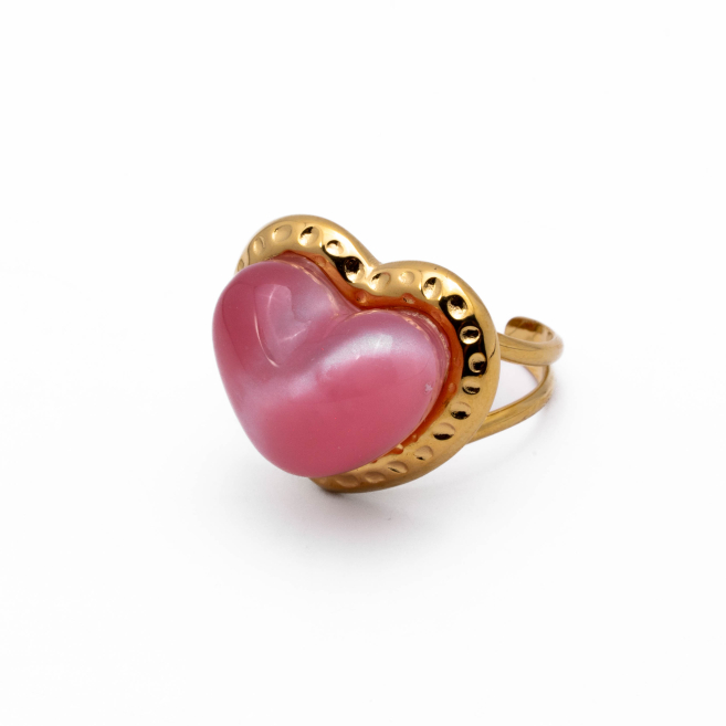 ANILLO ZO14207R DORADO+ROSA Acero Inoxidable A17