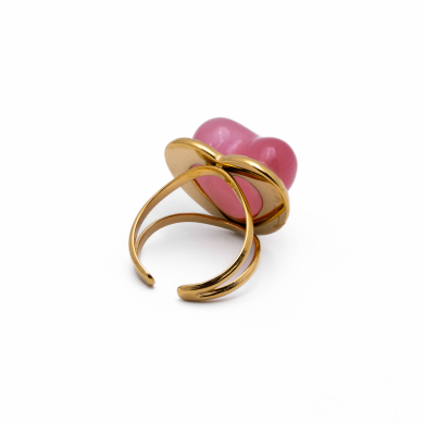 ANILLO ZO14207R DORADO+ROSA Acero Inoxidable