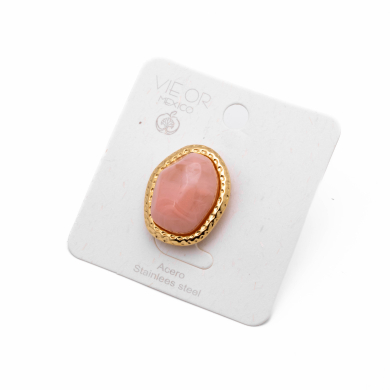 ANILLO ZO15244R DORADO+ROSA Acero Inoxidable
