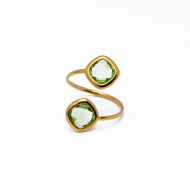 ANILLO ZO14492R DORADO+VERDE Acero Inoxidable 2A110