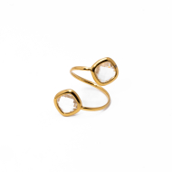 ANILLO ZO14492R DORADO+BLANCO Acero Inoxidable 2A110
