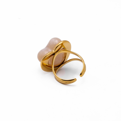 ANILLO ZO14207R DORADO+BLANCO Acero Inoxidable