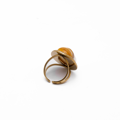 ANILLO ZO15244R DORADO+BLANCO Acero Inoxidable
