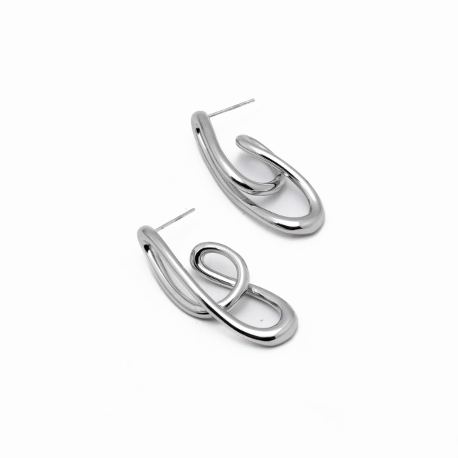 ARETES Y00613 PLATEADO Acero Inoxidable F47