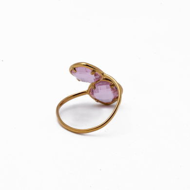 ANILLO ZO14492R DORADO+ROSA Acero Inoxidable