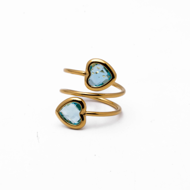 ANILLO ZO13499R AZUL Acero Inoxidable