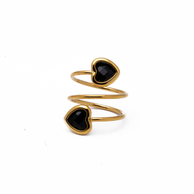 ANILLO ZO13499R NEGRO Acero Inoxidable