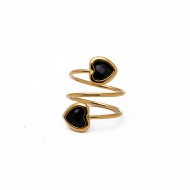 ANILLO ZO13499R NEGRO Acero Inoxidable 2A110