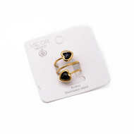 ANILLO ZO13499R NEGRO Acero Inoxidable 2A110