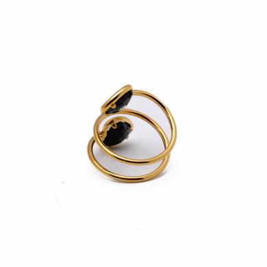 ANILLO ZO13499R NEGRO Acero Inoxidable