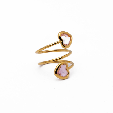 ANILLO ZO13499R ROSA Acero Inoxidable