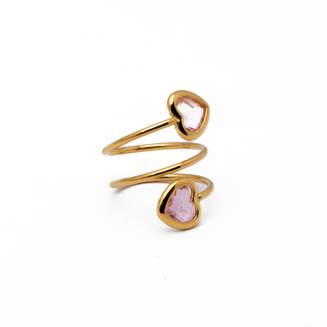 ANILLO ZO13499R ROSA Acero Inoxidable 2A110