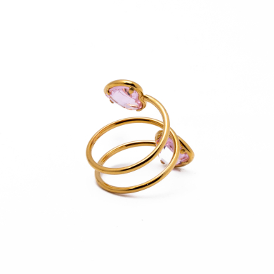 ANILLO ZO13499R ROSA Acero Inoxidable
