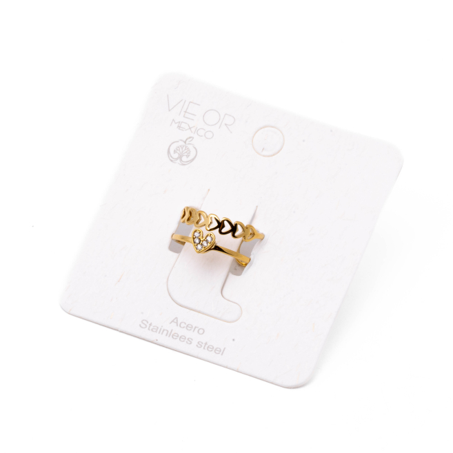 ANILLO ZO15307R DORADO Acero Inoxidable 2A37