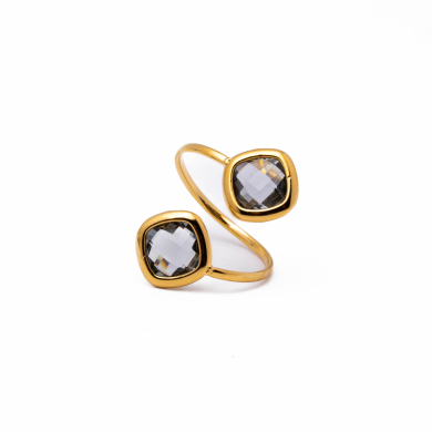ANILLO ZO14492R DORADO+GRIS Acero Inoxidable