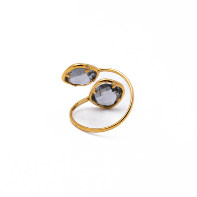 ANILLO ZO14492R DORADO+GRIS Acero Inoxidable