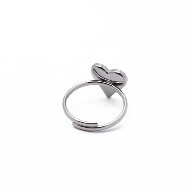 ANILLO ZO11867R PLATEADO+NEGRO Acero Inoxidable