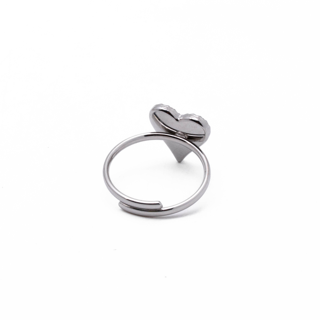 ANILLO ZO11867R PLATEADO+NEGRO Acero Inoxidable A24