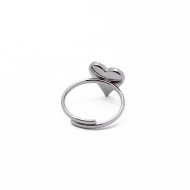 ANILLO ZO11867R PLATEADO+NEGRO Acero Inoxidable A24