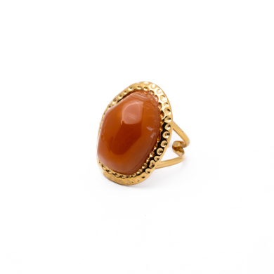ANILLO ZO15244R DORADO+MARRON Acero Inoxidable