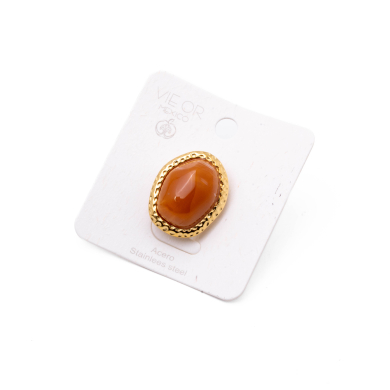ANILLO ZO15244R DORADO+MARRON Acero Inoxidable