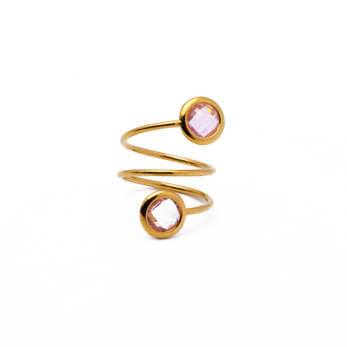ANILLO ZO13500R ROSA Acero Inoxidable
