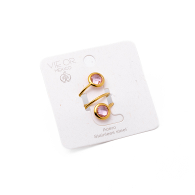 ANILLO ZO13500R ROSA Acero Inoxidable