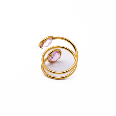 ANILLO ZO13500R ROSA Acero Inoxidable