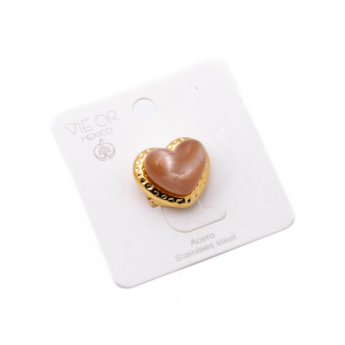 ANILLO ZO14207R DORADO+MARRON Acero Inoxidable