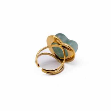 ANILLO ZO14207R DORADO+VERDE Acero Inoxidable