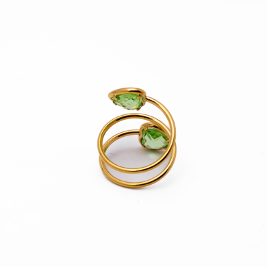 ANILLO ZO13499R VERDE Acero Inoxidable
