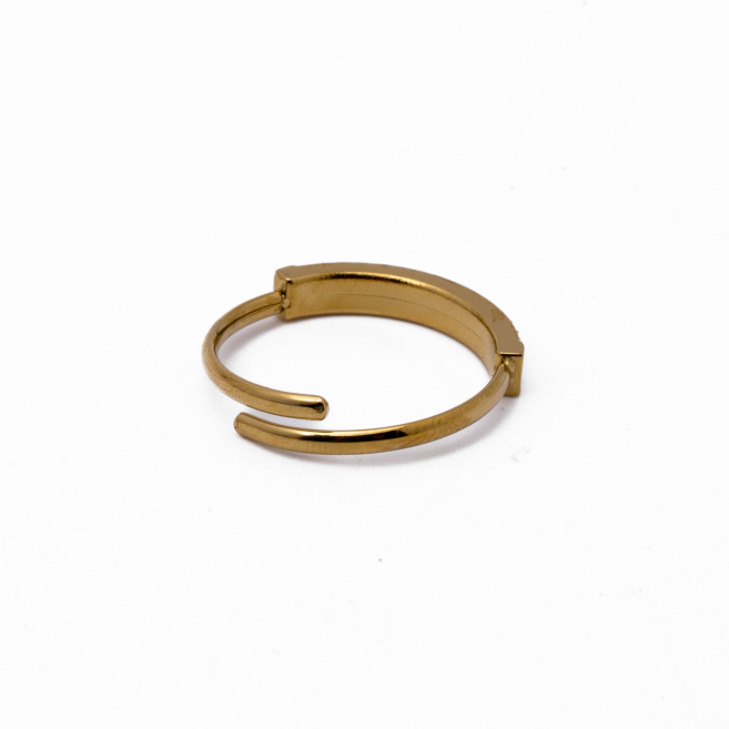ANILLO ZO14087R DORADO Acero Inoxidable A21
