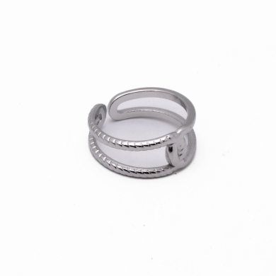 ANILLO ZO14299R Plateado Acero Inoxidable -2A24