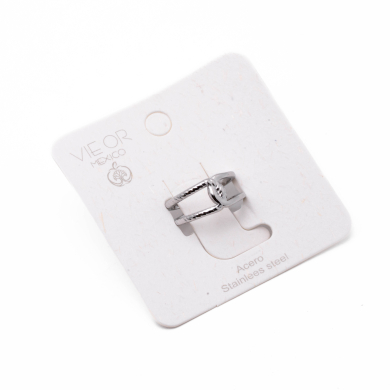 ANILLO ZO14299R Plateado Acero Inoxidable -2A24