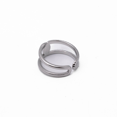 ANILLO ZO14299R Plateado Acero Inoxidable -2A24