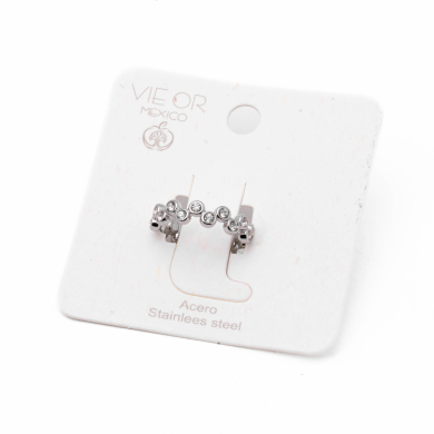 ANILLO ZO13514R PLATEADO+BLANCO Acero Inoxidable