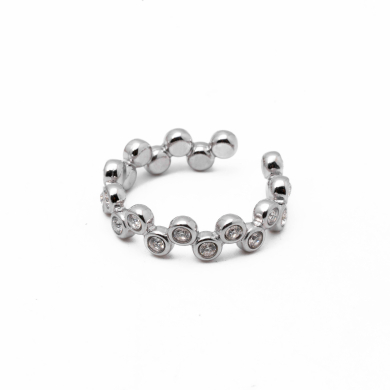ANILLO ZO13514R PLATEADO+BLANCO Acero Inoxidable