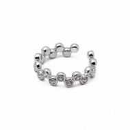 ANILLO ZO13514R PLATEADO+BLANCO Acero Inoxidable A41