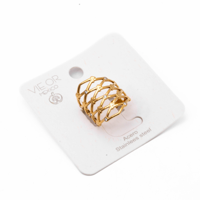 ANILLO ZO15814R DORADO Acero Inoxidable