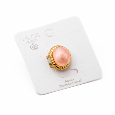 ANILLO ZO14209R DORADO+ROSA Acero Inoxidable