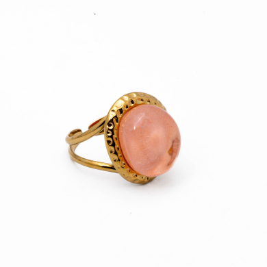 ANILLO ZO14209R DORADO+ROSA Acero Inoxidable