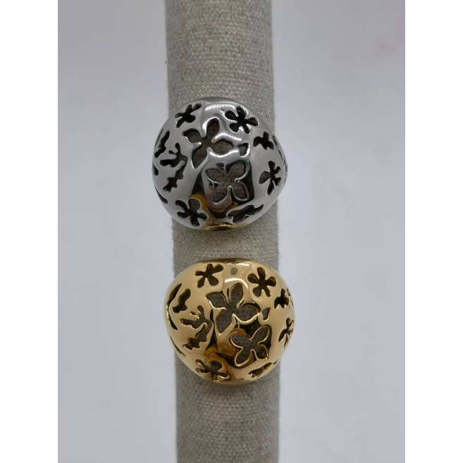 Anillo Y00845 Plateado Acero Inoxidable
