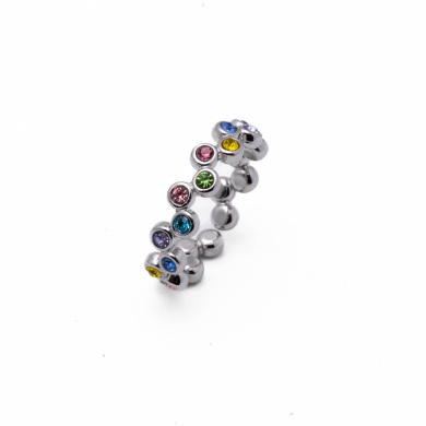 ANILLO ZO13514R PLATEADO+MULTICOLOR Acero Inoxidable