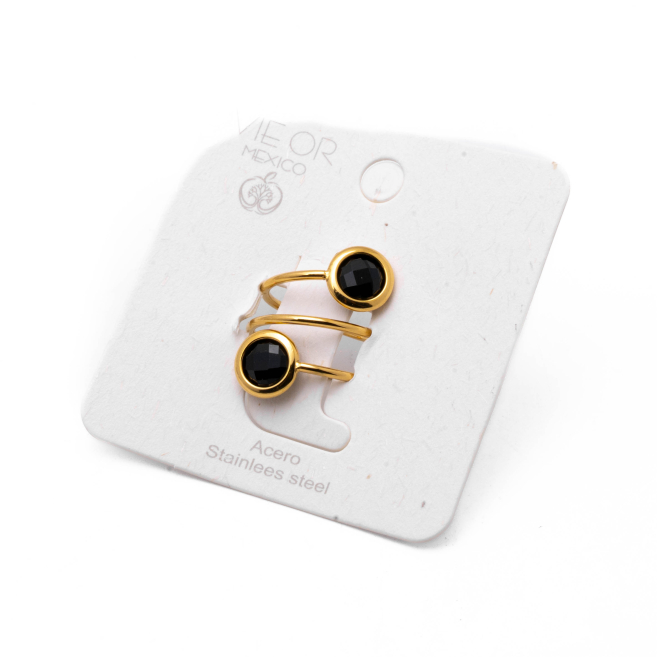 ANILLO ZO13500R NEGRO Acero Inoxidable 2A110