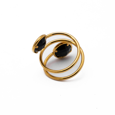 ANILLO ZO13500R NEGRO Acero Inoxidable