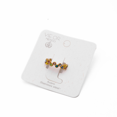 ANILLO ZO13514R DORADO+MULTICOLOR Acero Inoxidable