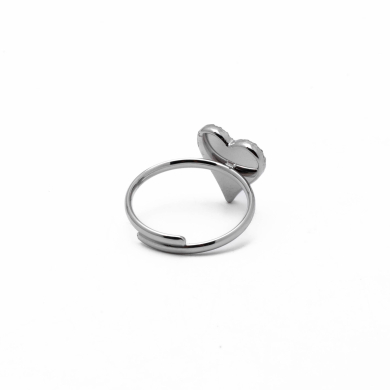 ANILLO ZO11867R PLATEADO+BLANCO Acero Inoxidable A24 A24