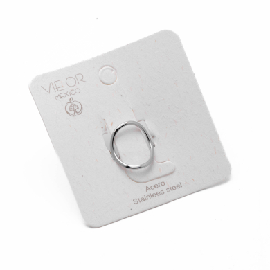 ANILLO ZO8237R Plateado Acero Inoxidable -2A43 2A35
