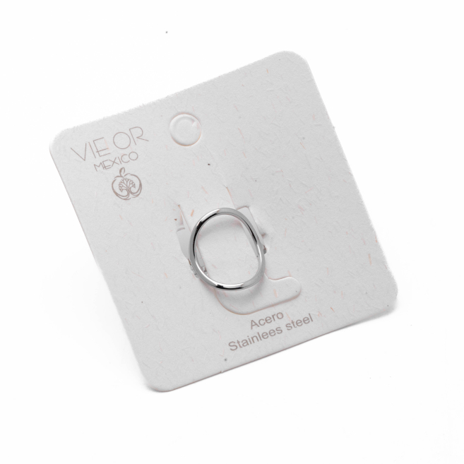 ANILLO ZO8237R Plateado Acero Inoxidable -2A43 2A35